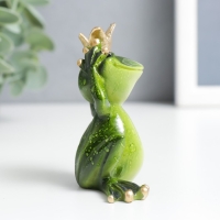 Сувенир полистоун лак "Лягушка-квакушка в короне" МИКС 8,3х7,5х5 см