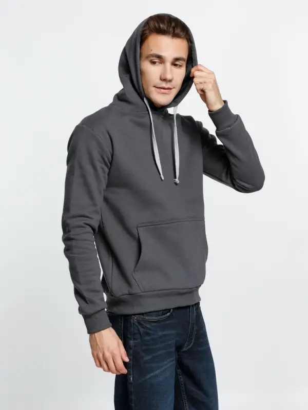 Толстовка с капюшоном Kirenga Heavy, темно-серая (графит), размер XS