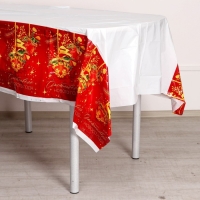 Новогодняя скатерть одноразовая «Счастливого нового года», 137х180 см Новогодняя скатерть одноразовая «Счастливого нового года», 137х180 см