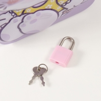 Копилка металл с замочком "Милая кошечка" МИКС 7х12х16 см