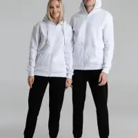 Толстовка на молнии с капюшоном Siverga Heavy 2.0, белая, размер XXL