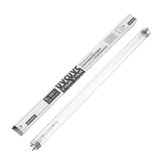 Лампа ультрафиолетовая бактерицидная Volpe, G13, 15 Вт, 253.7 нм, 437.4 мм Лампа ультрафиолетовая бактерицидная Volpe, G13, 15 Вт, 253.7 нм, 437.4 мм