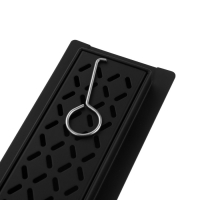 Трап ZEIN, c флaнцeм свободного вращения 360°, 7х70 см, d=40/50 мм, нерж. сталь, черный Трап ZEIN, c флaнцeм свободного вращения 360°, 7х70 см, d=40/50 мм, нерж. сталь, черный