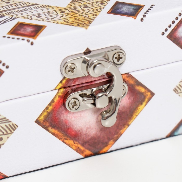 Шкатулка дерево "Маленький индийский слонёнок" кожзам 5,5х24х17 см