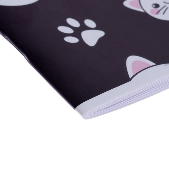 Альбом для рисования А4, 32 листа на скрепке "Котики", обложка мелованный картон, внутренний блок офсет 100 г/м&sup2;