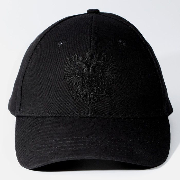 Кепка мужская «Герб», цвет чёрный, р-р 56 Кепка мужская «Герб», цвет чёрный, р-р 56