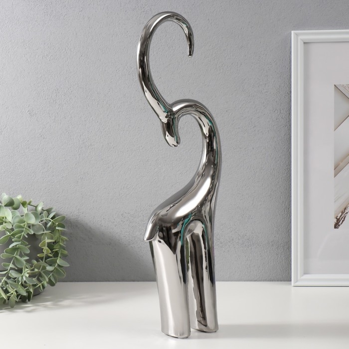 Сувенир керамика Сувенир керамика "Антилопа" серебро 6х13х47,5 см