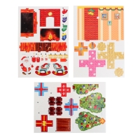 3D Конструктор &laquo;Новогодние истории&raquo;, с гирляндой, 62 детали