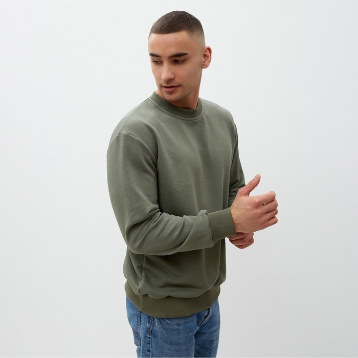 Джемпер мужской MINAKU: Basic line MAN  , цвет хаки, р-р 56