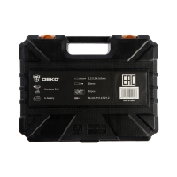 Дрель-шуруповерт DEKO DKCD20FU-Li, 20 В, 2х2 Ач, Li-lon, 42 Нм, 350/1350 об/мин + 63 пр. Дрель-шуруповерт DEKO DKCD20FU-Li, 20 В, 2х2 Ач, Li-lon, 42 Нм, 350/1350 об/мин + 63 пр.