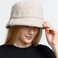 Панама Bucket двусторонняя, темно-серая с бежевым, размер S/M