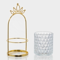 Конфетница стеклянная &laquo;Богема. Корона&raquo;, 9,5&times;20 см