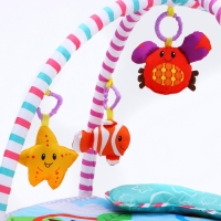 Развивающий коврик с дугами &laquo;Ежик на прогулке&raquo;, 70x70 см, Крошка Я