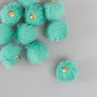 Декор для творчества искусственный мех "Шарик" бирюзовый набор 10 шт, d=2 см Декор для творчества искусственный мех "Шарик" бирюзовый набор 10 шт, d=2 см