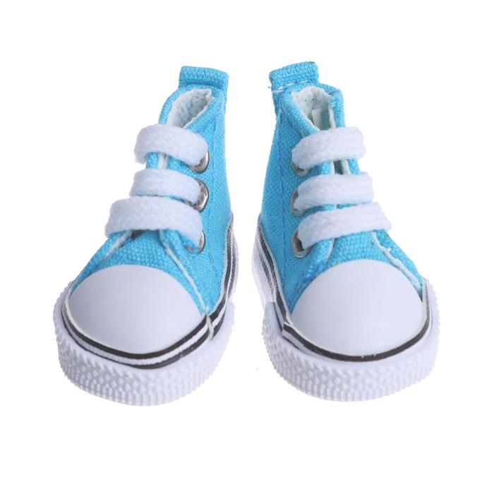 Кеды для кукол, длина подошвы 5 см, цвет бирюзовый Кеды для кукол, длина подошвы 5 см, цвет бирюзовый