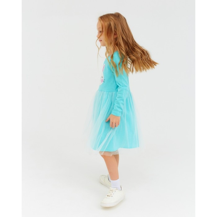 Платье для девочки, цвет мятный, рост 104 см