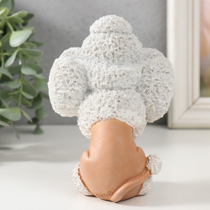 Сувенир полистоун подставка под очки "Пудель" 9х8х13 см