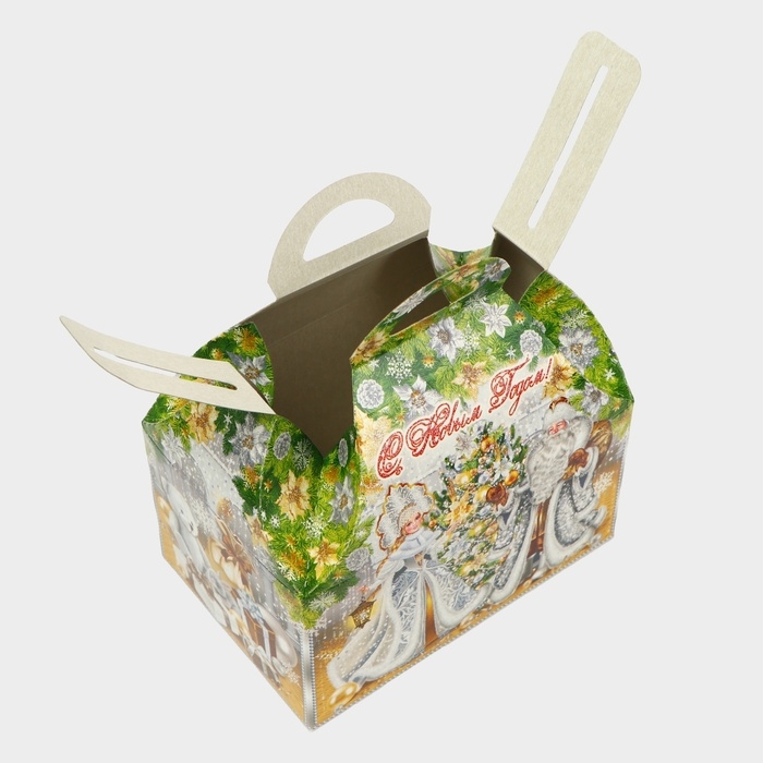 Новый год. Подарочная коробка Новый год. Подарочная коробка "Новогодний шарм" Ларец малый 18,5 x 12,5 x 19см.