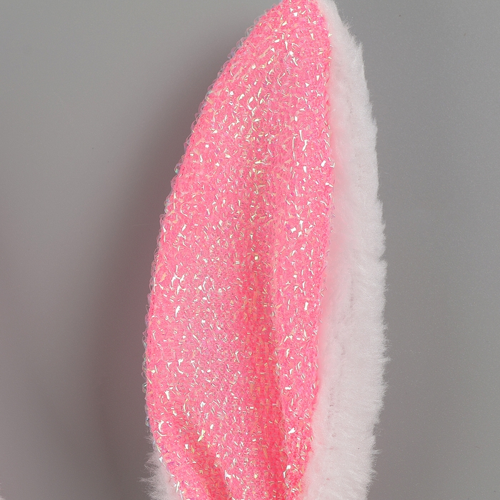 Карнавальный ободок ушки зайки, цвет розовый