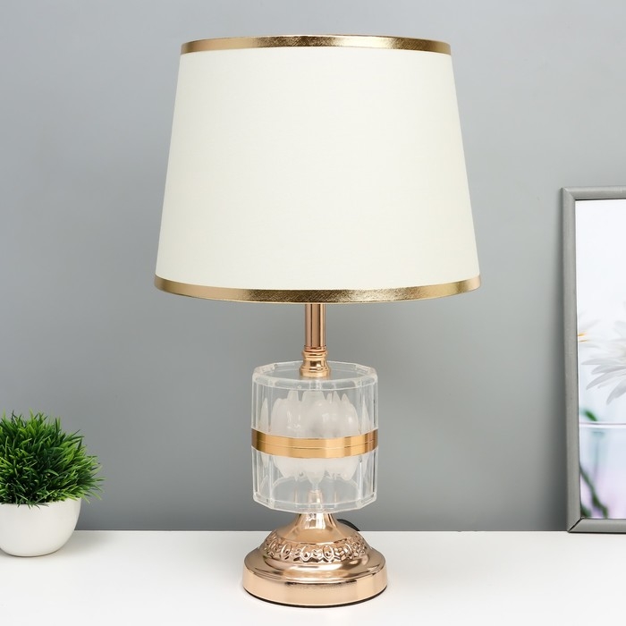 Настольная лампа с подсветкой Настольная лампа с подсветкой "Джина" Е27 40Вт золото 25х25х45 см