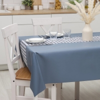 Клеёнка на стол «Федерико», на тканевой основе, рулон 20 метров, ширина 137 см, толщина 0,25 мм, цвет синий Клеёнка на стол «Федерико», на тканевой основе, рулон 20 метров, ширина 137 см, толщина 0,25 мм, цвет синий