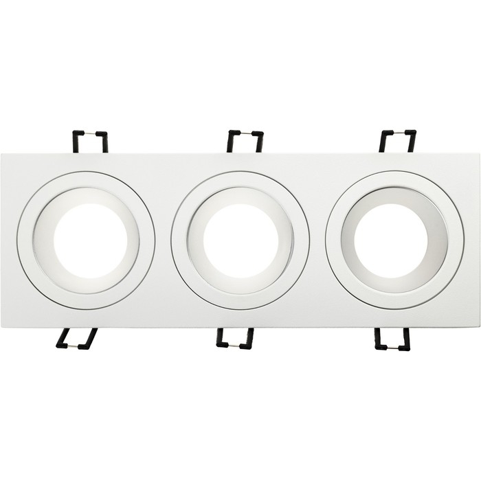 Свет-к встр, ARTIN, скрыт ламп прямоуг 260х92х40мм монтаж отв 80х230мм 3хGU5.3 Al бел 51421