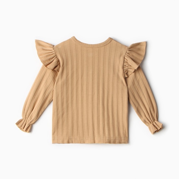 Лонгслив детский, цвет бежевый, рост 62 см