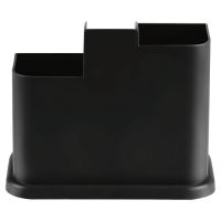 Подставка-органайзер для канцелярии Стамм "Авангард", пластиковая, без наполнения, чёрная Подставка-органайзер для канцелярии Стамм "Авангард", пластиковая, без наполнения, чёрная