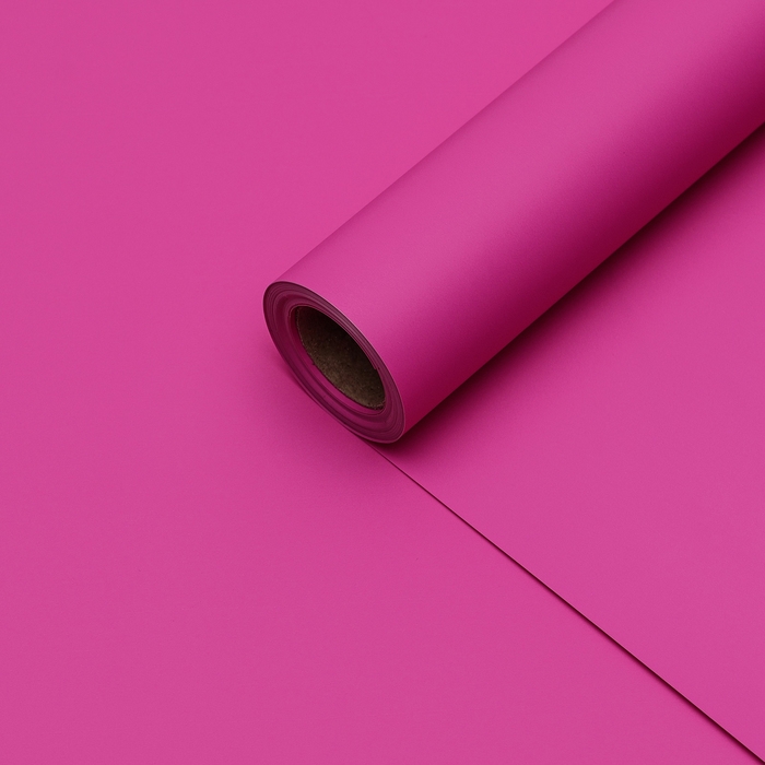 Пленка для цветов тонированная, матовая, фуксия, 0,5 х 10 м, 65 мкм Пленка для цветов тонированная, матовая, фуксия, 0,5 х 10 м, 65 мкм