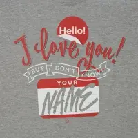 Футболка Hello! I Love You!, серый меланж, размер S Футболка Hello! I Love You!, серый меланж, размер S