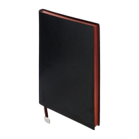 Органайзер на кольцах, А5, 116л, клетка, обл.кожзам, коричневый срез, Черный