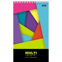 Блокнот А5, 60 листов в линейку, на гребне "Multicolor", пластиковая обложка, твёрдая подложка, блок 80г/м2, 2В МИКС Блокнот А5, 60 листов в линейку, на гребне "Multicolor", пластиковая обложка, твёрдая подложка, блок 80г/м2, 2В МИКС