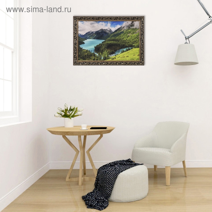 Гобеленовая картина "Горное озеро" 44*64 см