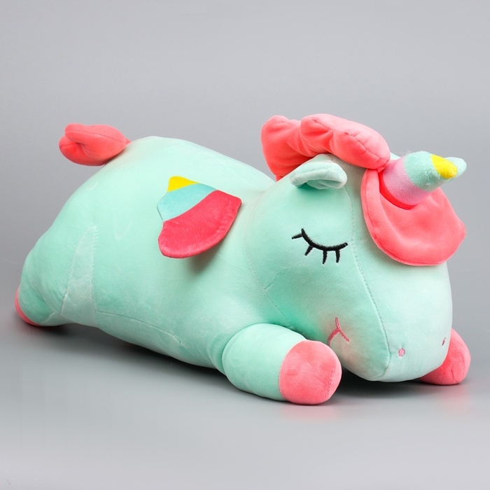 Шкурка мягкой игрушки Шкурка мягкой игрушки "Единорог" с пледом, 50 см, цвет голубой