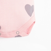 Боди Крошка Я &laquo;Сердца&raquo;, рост 62-68 см, цвет розовый