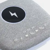 Bluetooth-колонка с беспроводной зарядкой и подсветкой Terrafonic, серая Bluetooth-колонка с беспроводной зарядкой и подсветкой Terrafonic, серая