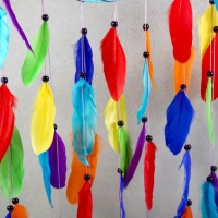 Ловец снов "Разноцветное ажурное кружево" 85х40 см Ловец снов "Разноцветное ажурное кружево" 85х40 см