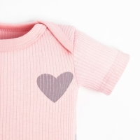 Боди Крошка Я &laquo;Сердца&raquo;, рост 62-68 см, цвет розовый