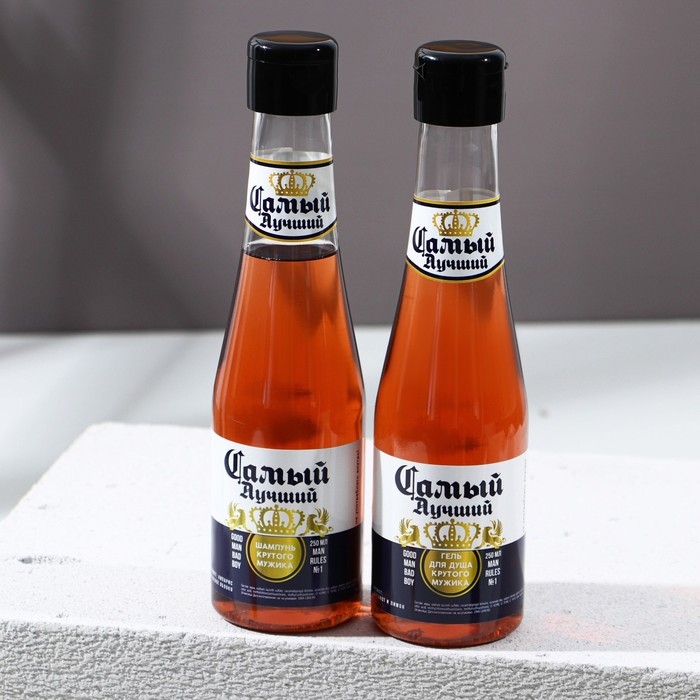 Подарочный набор косметики «Экстра мужику», гель для душа и шампунь для волос во флаконах пиво, 2 х 250 мл, мыло для рук в форме сыра-косички 70 г, Новый Год Подарочный набор косметики «Экстра мужику», гель для душа и шампунь для волос во флаконах пиво, 2 х 250 мл, мыло для рук в форме сыра-косички 70 г, Новый Год