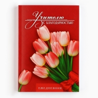 Ежедневник &laquo;Учителю с благодарностью&raquo; , формат А5, 160 листов, мягкая обложка