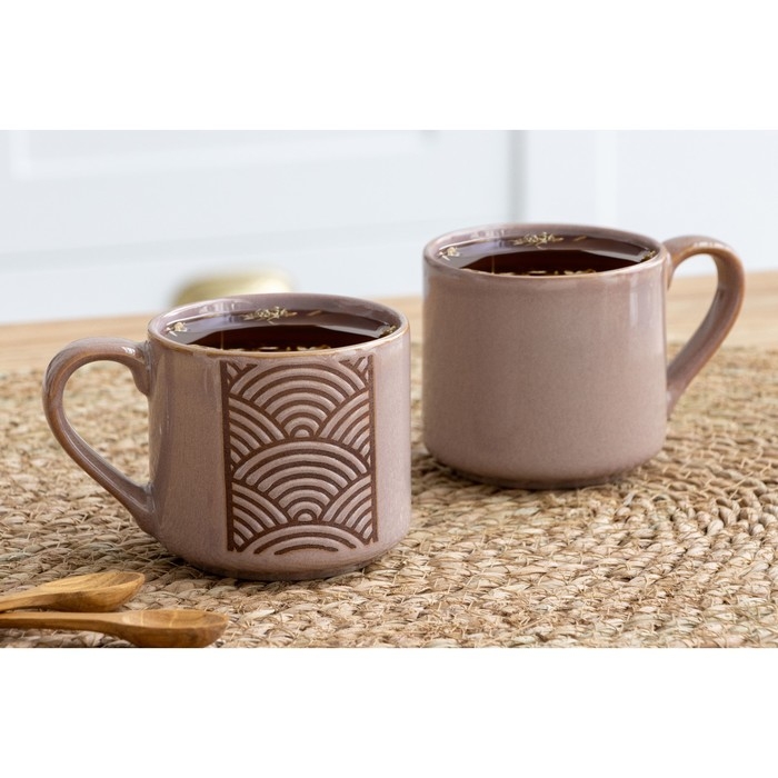 Кружка керамическая &laquo;Орнамент&raquo;, 320 мл, цвет бронзовый