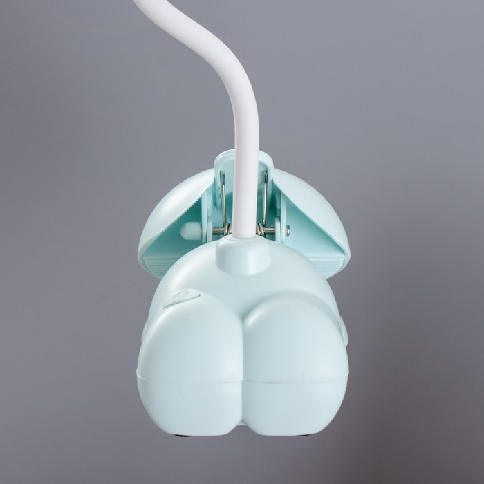 Настольная лампа "Робот" LED 5Вт USB АКБ лазурный 11,8х7,8х31 см RISALUX