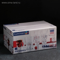 Набор высоких стеклянных стаканов New America, 350 мл, 6 шт