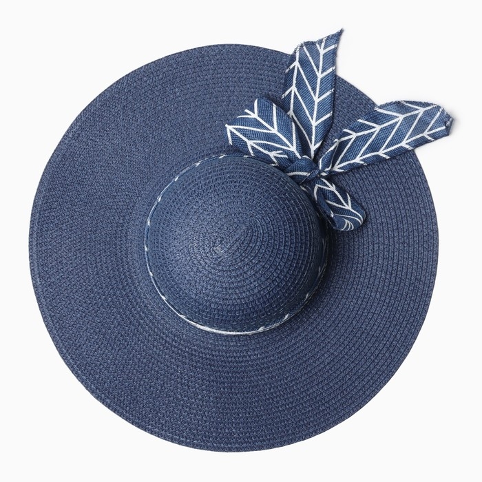 Шляпа женская MINAKU, цв. синий, р-р 58 Шляпа женская MINAKU, цв. синий, р-р 58