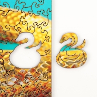 Пазлы фигурные деревянные &laquo;Золотая змея&raquo;, 137 элементов, символ года 2025