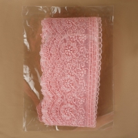 Кружево на сетке, 85 мм &times; 11 &plusmn; 1 м, цвет нежно-розовый