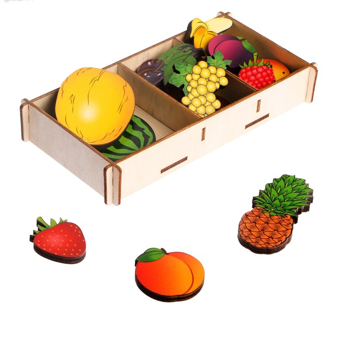 Набор &laquo;Фрукты на магнитах&raquo; в коробке, 15 деталей