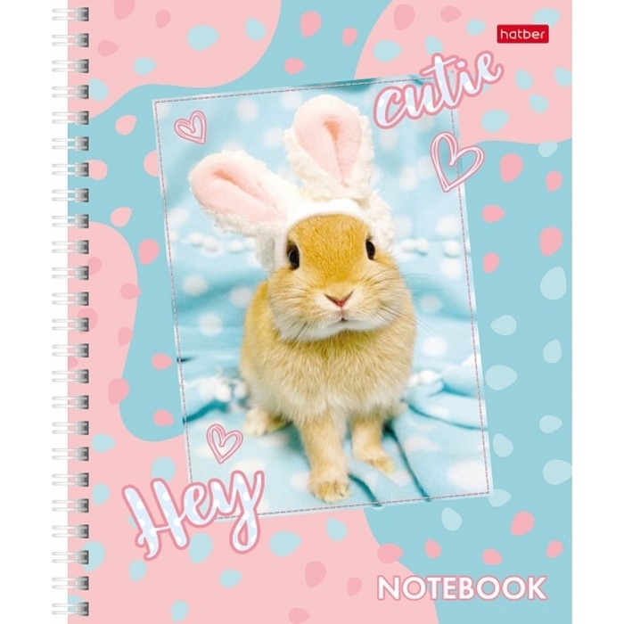 Тетрадь 48 листов в клетку на гребне Тетрадь 48 листов в клетку на гребне "Стильные крошки", обложка мелованный картон, блок офсет 65г/м2, МИКС