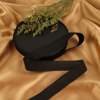 Резинка вязаная, 30 мм, 25 &plusmn; 2 м, цвет чёрный