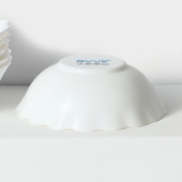 Набор салатников &laquo;Дива&raquo;, 15,5&times;5 см, 6 шт, стеклокерамика, цвет белый